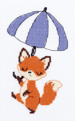 Klart набор для вышивания 12-070 Прогулка под зонтом 11 х 16.5 см