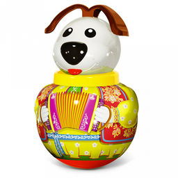 Игрушка "Неваляшка малая "Собачка Дружок" 10х10х17,5см, ПЭТ (полиэтилентерефтолат), пп пакет, "Stellar" (Россия)