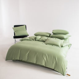 Комплект постельного белья Однотонный Сатин Элитный на резинке OCER012 180*200*30;160*200*30;140*200*30 Евро 4 Наволочки