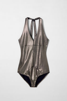 METALLIC HALTER BODYSUIT KATE MOSS X ZARA  фото 2