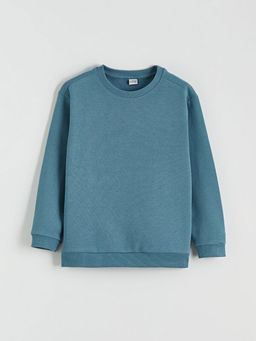 Bisiklet Yaka Erkek ?ocuk Kal?n Sweatshirt