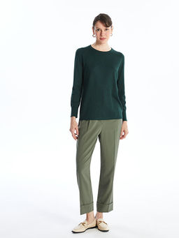 Bisiklet Yaka Ta?l? Kad?n Triko Kazak