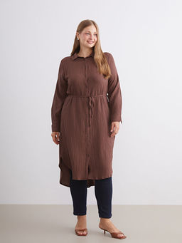 Dokulu Oversize Kad?n G?mlek Tunik