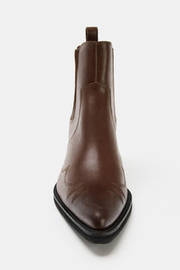 BOT?N COWBOY PIEL BORDADOS / Marr?n - Zara фото 4