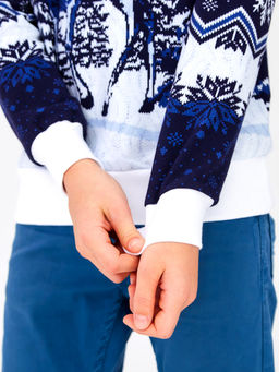 Свитшот " Северный Олень",белый