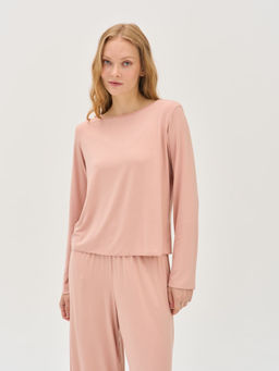 Лонгслив домашний "Персик" женский