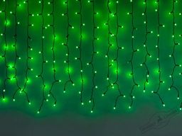 Световой занавес уличный "Магия света" 200 зеленых LED огней постоянного свечения, черный провод, с коннектором, 2х1 м