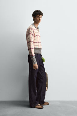 CHECK JACQUARD KNIT POLO SHIRT HARRY LAMBERT FOR ZARA X DISNEY  фото 4