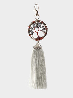 Брелок ловец снов «Древо жизни», 19 см, серебристый