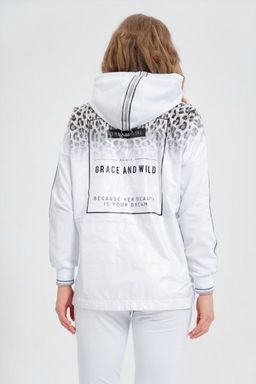 Толстовка из футера комбинированного с принтованной плащевой тканью - А+б коллекция фото 20