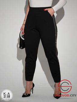 Брюки женские из плотного трикотажа