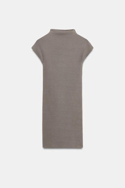 VESTIDO CORTO CUELLO PERKINS / Marr?n / Topo - Zara фото 4