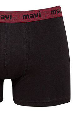 Siyah Basic Boxer - Mavi фото 2