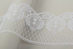 Кружево Gamma сетка 155 мм GKM-15503 в пакете 8.8 м 0.2 Турция СК/Распродажа TL001WH белый