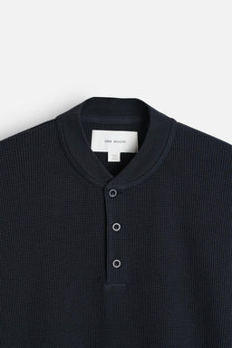 BUTTON NECK CHECK T-SHIRT - Zara фото 8