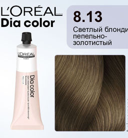 Dia color 8.13 Светлый блондин пепельно-золотистый, 60 мл Loreal