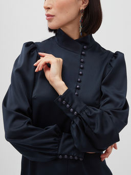 Блуза-косоворотка много пуговиц OD-550-11 - Tantino фото 2