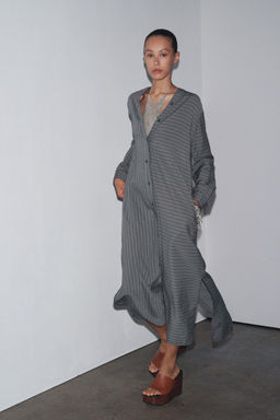 ZW COLLECTION STRIPED SHIRT DRESS - Zara фото 9