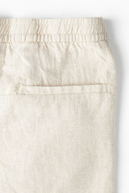 Pantal?n corto en mezcla de lino Regular Fit - H&m фото 6