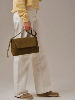 Замшевая сумка Nova DBR 31391 белый мох  фото 6