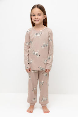 Crockid _ К 1561/бежевый,большие зебры пижама дет