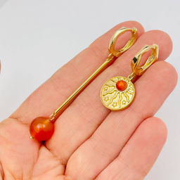 Серьги из Сердолика