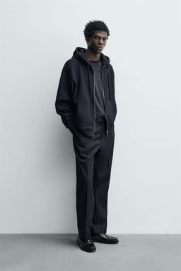 100% WOOL TEXTURED TROUSERS - Zara фото 4