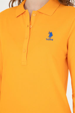 Женский оранжевый базовый свитшот - U.s. polo assn фото 7