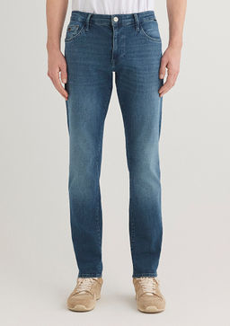 Jake Lux Black Golgeli Indigo Mavisi Jean Pantolon  фото 3