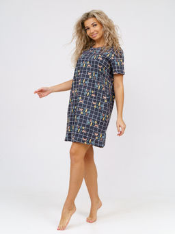 858 Туника "Клетка/фуме"