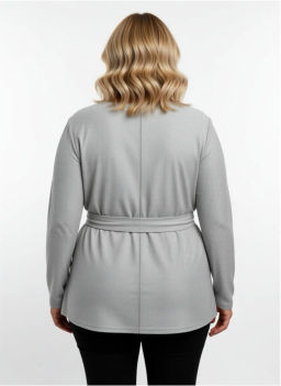 Лонгслив с люрексом LN02127GRY24