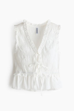Top fruncido con lazadas - H&m фото 2