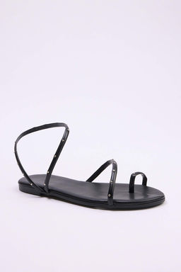 Siyah Kad?n Trok Detayl? Parmak Aras? Sandalet TAKSS26SD00001 - Trendyolmilla фото 2