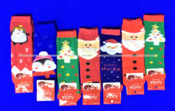 Цена за 10 пар.Лиза термоноски детские внутри махра Новогодние арт. 5330