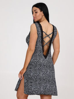 717-С СОРОЧКА ЖЕНСКАЯ (Леопард серый)