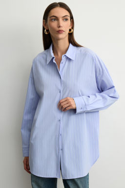 Рубашка оверсайз в полоску - Mollis фото 2