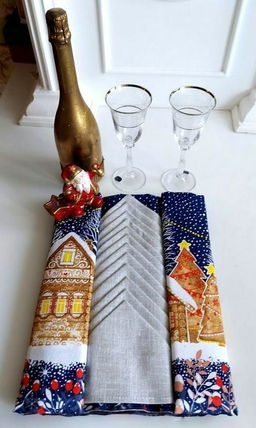 Столовый набор Полночь:скатерть 150*250 см.+12 салф. рогожка