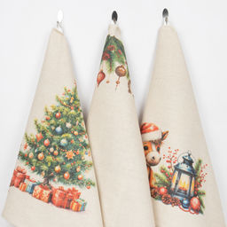 Комплект полотенец из 3 шт 22С145-ШР+К/п.р/фкор 45*60 "Ожидание праздника-3" цв. 1 рис. 59