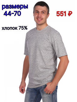 МТ0402-1 Футболка мужская кулирка серый