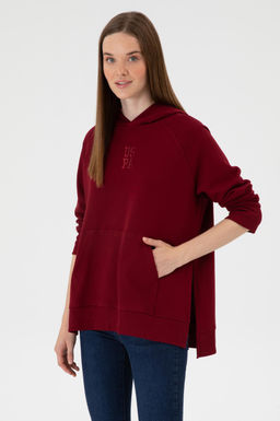 Kad_n Bordo Sweatshirt Sepette S_rpriz _ndirim - U.s. polo assn фото 3