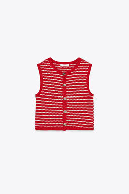 JACQUARD BUTTON WAISTCOAT TOP - Zara фото 8