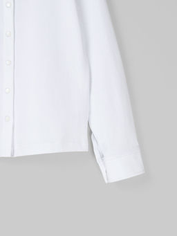 Блузка трикотажная для девочки Белая на кнопках 7+ - Bungly фото 5