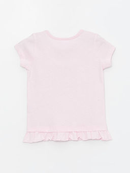 Bisiklet Yaka Bask?l? K?z Bebek Ti??rt - Waikiki фото 2