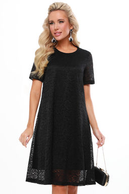 Платье гипюровое нарядное черное - Dstrend фото 5