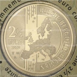 2,5 евро 2020 года Бельгия 100 лет проведению Олимпийских игр в Антверпене (в блистере)