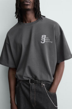 CONTRAST PRINT T-SHIRT - Zara фото 5