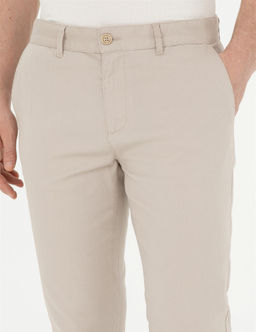 Bej Slim Fit Kanvas Pantolon - Pierre cardin фото 5