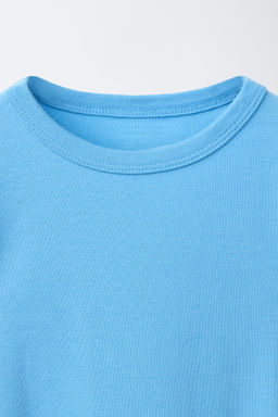 CAMISETA CON MODAL CUT OUT LAZOS / Azul - Zara фото 3