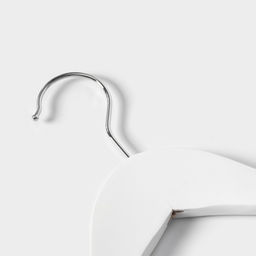 Плечики - вешалки для одежды LaDо́m Soft-Touch, 3 шт., деревянные, с перекладиной, широкие плечики, 44.5×23 см, белые