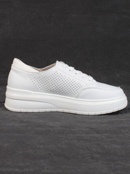 05-HY14-2D WHITE Кроссовки женские (натуральная кожа)